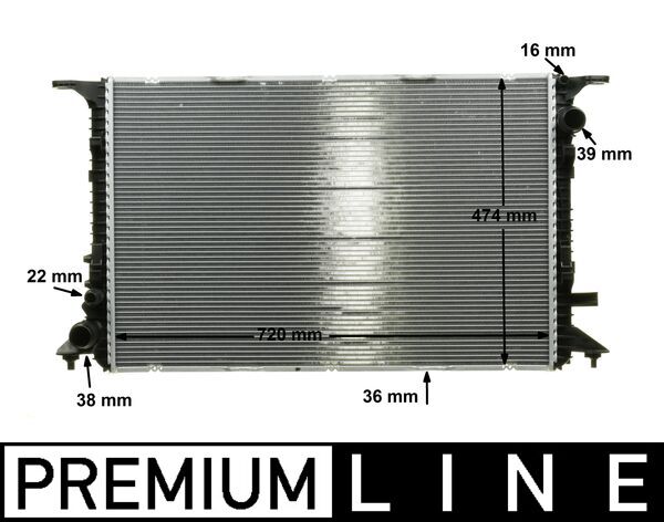 CR1201000P, Kühler, Motorkühlung, Kühler, MAHLE, 03002328, 376756-684, 480078N, 4H0121251B, 53013, 60326, AD064R001, AI2328, VP-9TB-H8005BC, 376756681, 8MK376756-684