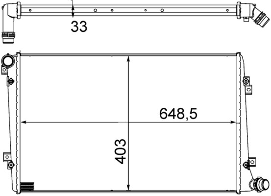 CR1203000S, Kühler, Motorkühlung, Kühler, MAHLE, 01103136, 040039N, 104245, 131075, 1K0121251AK, 31-2845, 350213157300, 376756701, 53813, 58002255, 60582255, 65292, AD320R006, DRM32019, QER2542, RA0300500, VNA2255, 131075/A, 1K0121251AM, 3C0121253S, 8MK376756-701, VN2255, VW2255, VWA2255