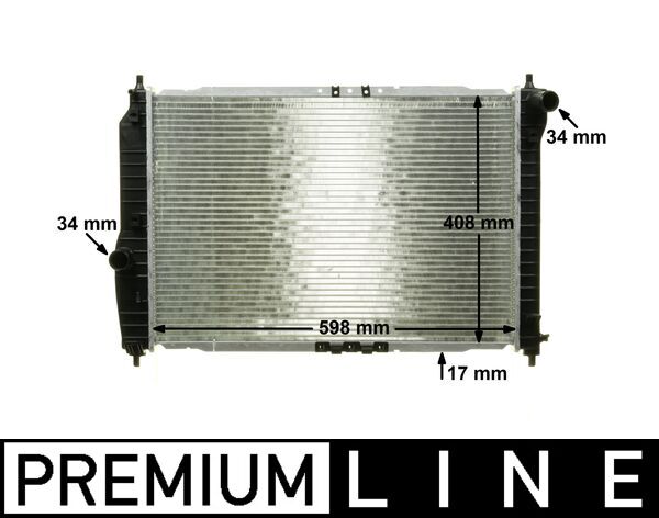 Radiator, engine cooling - CR1310000P MAHLE - 0131.3015, 056M08, 104256