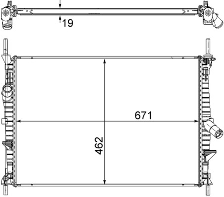 CR1370000S, Kühler, Motorkühlung, Kühler, MAHLE, 01053116, 1494933, 250001N, 350213143600, 376764-504, 58441, 69240, FD2404, QER2409, 1595061, 376764501, 7C118005AA, 8MK376764-501, 7C118005AB