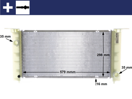 CR1449000S, Kühler, Motorkühlung, Kühler, MAHLE, 0000046766167, 0104.3107, 080021N, 17002243, 350213189000, 376767721, 53603, 61883A, 734228, DRM09121, FT2243, RA0110850, 46766167, 8MK376767-721, FTA2243, RA0110851, 51735217