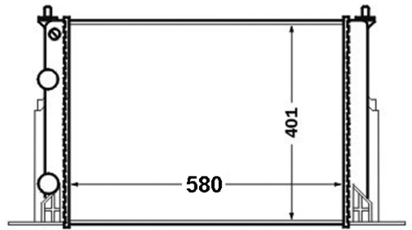 Radiator, engine cooling - CR1450000S MAHLE - 0104.3108, 080022N, 103055