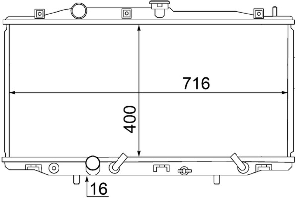 CR1462000S, Kühler, Motorkühlung, Kühler, MAHLE, 0119.3026, 100042N, 103926, 19010RAAA51, 25002183, 376768371, 53970, 69475, DRM40024, HD2183, 19010RAAA01, 8MK376768-371, 19010RAAA61