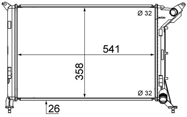 CR1470000S, Kühler, Motorkühlung, Kühler, MAHLE, 0102.3123, 06002310, 070M05, 104101, 104687, 1475552, 342035, 370038N, 376769011, 53969, 60062310, 69702A, 734326, BW2310, 104101/A, 17101475552, 8MK376769-011, 17107535902, 7535902, BTP5453