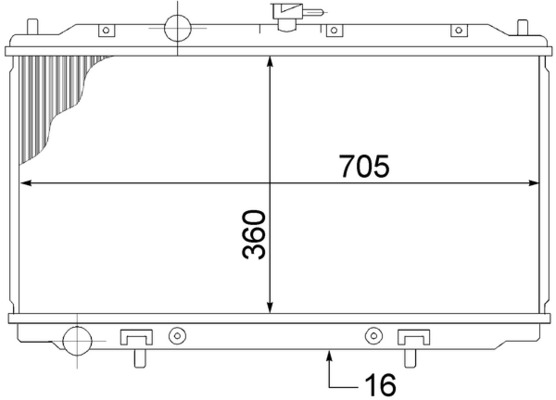 Chladič, chlazení motoru - CR1486000S MAHLE - 0121.3035, 070083N, 104553