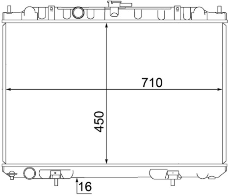 Chladič, chlazení motoru - CR1490000S MAHLE - 0121.3039, 070118N, 103347