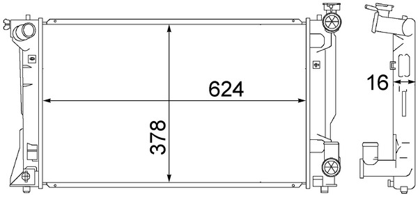 CR1529000S, Chladič, chlazení motoru, Chladič, Chladič motoru, MAHLE, 0115.3130, 104569, 130267, 164000H110, 210122N, 350213116900, 376773681, 53002332, 53398, 64667A, 734712, DRM50018, M0280970, QER2520, TO2332, 1153130, 8MK376773-681