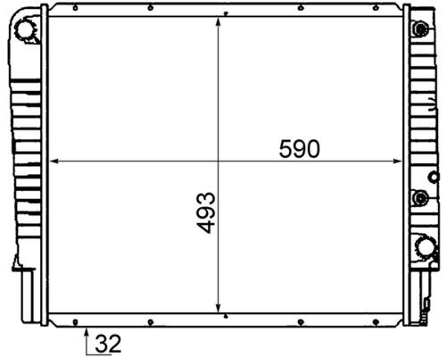 CR1545000S, Kühler, Motorkühlung, Kühler, MAHLE, 0111.3002, 350213736000, 3547146, 376774211, 53953, 59002089, 65542A, DRM33053, RA0310270, VO2062, 53994, 59002098, 8602564, 8MK376774-211, DRM33054, RA0310290, VO2089, 53998, 59002145, 8603853, RA0310461, VO2098, 8603906, RA0310520