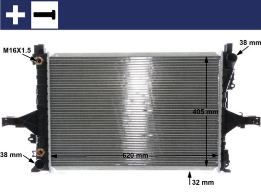 Radiator, engine cooling - CR1547000S MAHLE - 0111.3003, 104208, 132042