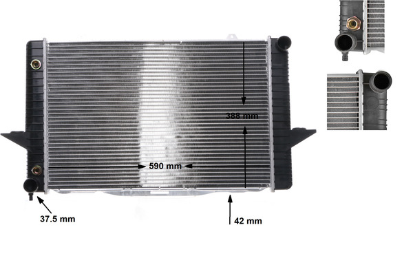 Radiator, engine cooling - CR164000S MAHLE - 0111.3083, 03.86, 101282