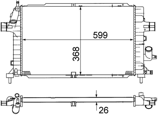 CR1687000S, Kühler, Motorkühlung, Kühler, MAHLE, 0107.3088, 020M59, 121124, 1300269, 13255, 150063N, 207810, 350213975000, 37002364, 376781041, 4764.042.0000, 52409332SP, 53415, 63029A, 725-0028-R, 734380, DRM201-02, OL2364, QER2462, 121124/A, 13143570, 13255A, 350213153400, 630705, 8MK376781-041, OLA2364, RA0200980, TSP0524021, OP410R003