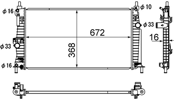 CR1886000S, Chladič, chlazení motoru, Chladič, Chladič motoru, MAHLE, 110081N, 376790391, 59068, 68522, MZ2254, Z6811520YA, MZ330R003