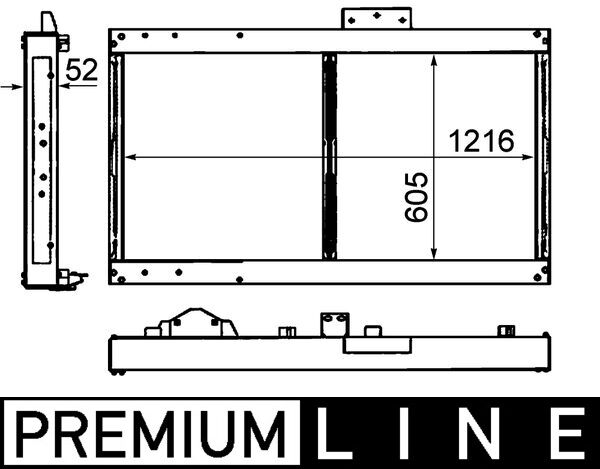 Kühler, Motorkühlung - CR1911000P MAHLE - 02063503, 130037N, 25011401