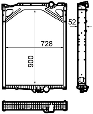 CR1917000P, Chladič, chlazení motoru, Chladič, Chladič motoru, MAHLE, 0211.2051, 20708905, 280024N, 376792161, 58286, 733504, VL2107, 0211.3504, 207089050, 733505, 85000658, 850006580