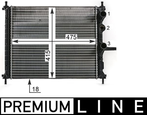 Radiator, engine cooling - CR1993000P MAHLE - 0000046514942, 081330N, 17002182