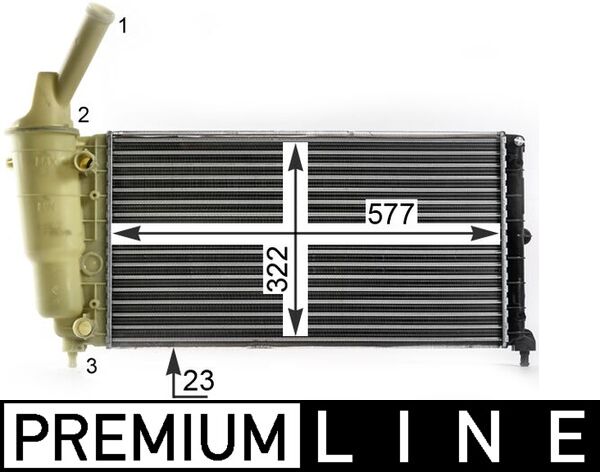 Radiator, engine cooling - CR2007000P MAHLE - 0104.3037, 103750, 109315/A