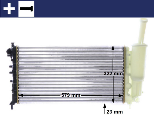 CR2037000S, Chladič, chlazení motoru, Chladič, Chladič motoru, MAHLE, 0000051724191, 01043062, 080073N, 103766, 109365, 17002999, 232923, 350213902000, 376901081, 53124, 61886, FIAT5455A, FT2299, QER2386, 1043062, 17002299, 350213902003, 51724188, 732923, 8MK376901-081, FTA2299, 51724191