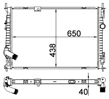 CR2058000S, Kühler, Motorkühlung, Kühler, MAHLE, 01213075, 070182N, 107278, 120161, 13012702, 21400BB50A, 376901424, 58455, 68733, DN2419, M0190790, 8MK376901-424, DNA2419