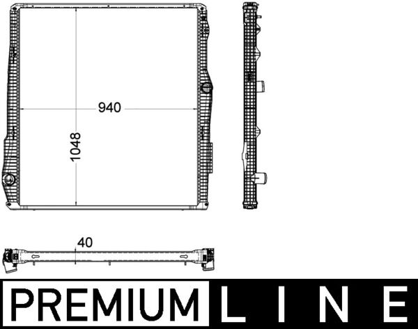 CR2094000P, Kühler, Motorkühlung, Kühler, MAHLE, 0222.2010, 141M07, 1781365, 270015N, 376906-314, 509895, 67290, 733550, SC2046, 376906311, 519895, 672900, 8MK376906-314