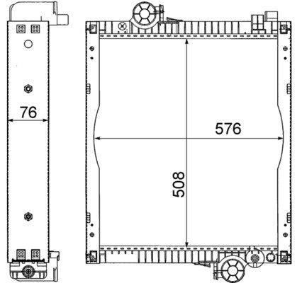 Chladič, chlazení motoru - CR217000S MAHLE - 099M07, 376710-024, 50585