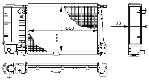 Radiator, engine cooling - CR264000S MAHLE - 005M57, 0102.3003, 051140N