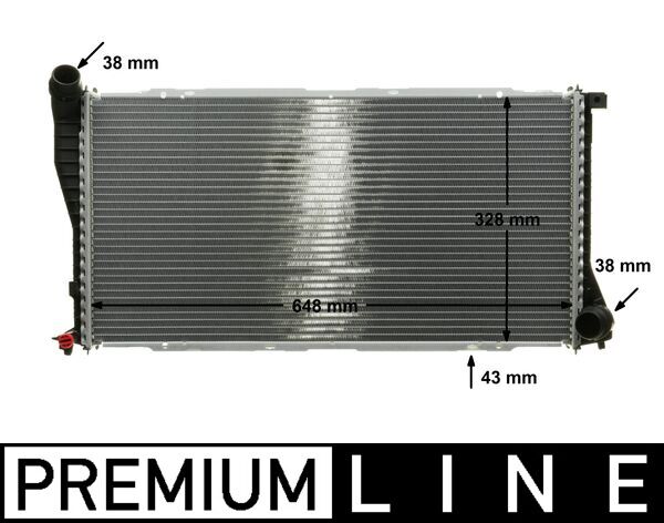 Radiator, engine cooling - CR288000P MAHLE - 005M19, 0102.3012, 051540N