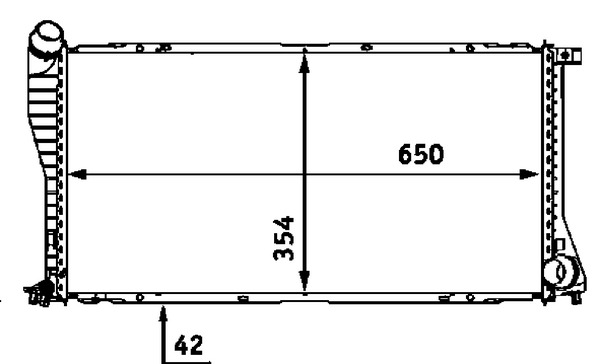 CR288000S, Radiator, engine cooling, Cooler, MAHLE, 005M19, 0102.3012, 051540N, 06002234, 101392, 104051, 17112247345, 350213124200, 376712-394, 53723, 60634, 734394, BW2234, DRM05002, 17117787908, 376712391, 60634A, BWA2234, RA0050740, 2247345, 8MK376712-391, KBW234, 7787908