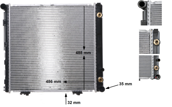 CR291000S, Chladič, chlazení motoru, Chladič, Chladič motoru, MAHLE, 120044N, 1245004803, 30002126, 376712-434, 62764A, 732460, RA0170330, 1245006203, 30002148, 1245006303, 124500630364, 1245006202, A1245004803, A1245006203, A1245006303, A124500630364, A1245006202