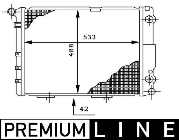 CR293000P, Radiator, engine cooling, Cooler, MAHLE, 101334, 118020, 120530N, 1245001702, 30002178, 350213763000, 376712-454, 52478, 56075, 62696A, 732591, DRM17037, KMS178, MS2178, QER1737, RA0170460, 1245001802, 376712451, 58164, 62699, 960669, BM763, 1245001902, 62699A, 8MK376712-451, MSA2178, 1245002002, 8MK376712-454, 1245007503, 1245007603