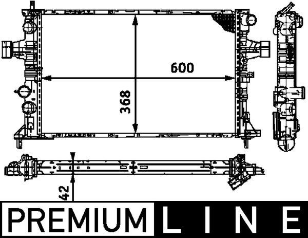 CR319000P, Chladič, chlazení motoru, Chladič, Chladič motoru, MAHLE, 0107.3056, 09192578, 1300208, 13903, 150046N, 232550, 350213962000, 37002252, 376713-004, 53898, 63006A, DRM20018, KOL293, RA0200820, TSP0524059, 0107.3063, 151890N, 350213962002, 37002293, 376713001, 58177, 63247A, 732550, 9192578, OL2252, 8MK376713-004, BM962, OL2293, OLA2252