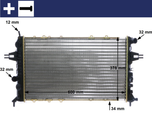 CR321000S, Chladič, chlazení motoru, Chladič, Chladič motoru, MAHLE, 0107.3063, 09119484, 1300191, 13903, 151890N, 232550, 27518, 350213959000, 37002252, 376713-024, 63249A, DRM20084, KOL252, OPEL5315A, R10797, RA0200780, TSP0524059, 0107.3103, 09193268, 1300198, 350213959003, 376713021, 58177, 732550, OL2252, RA0200820, 1300215, 8MK376713-021, BM959, OLA2252