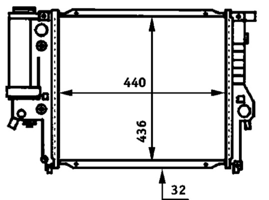 CR333000S, Kühler, Motorkühlung, Kühler, MAHLE, 005M48, 050980N, 06002125, 1719136, 18356, 376713-174, 50565, 60613A, 731511, BW2125, DRM05038, KBW125, V20-60-0017, 051670N, 06002146, 1719264, 376713171, BW2146, RA0050480, 1723528, 8MK376713-171, 17111719136, 8MK376713-174, 17111719264, 17111723528