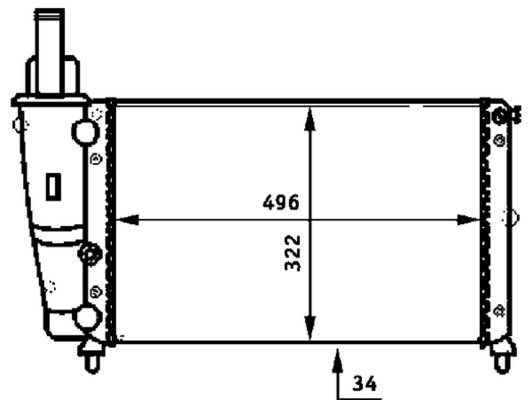 CR346000P, Kühler, Motorkühlung, Kühler, MAHLE, 0000007745652, 0104.3002, 080670N, 109010/O, 17002139, 21542, 231562, 350213114000, 376713-384, 58055, 61857, 709-0005, AFM3012AA, DRM09096, FT132R002, KFT139, RA0110310, V24-60-0003, 1043002, 300070N, 350213114003, 376713381, 46451997, 58072, 63319, 709-0006, 73002066, 731375, DRM13003, FT2139