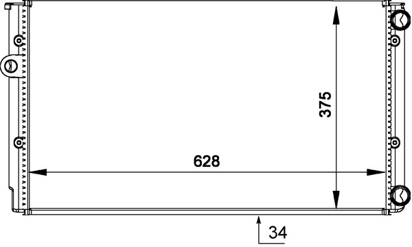 CR373000S, Kühler, Motorkühlung, Kühler, MAHLE, 0110.3023, 041230N, 10-100-01115, 101057, 107367, 131018, 16244, 1H0121253BA, 1H0121253BD, 1H0121253BM, 231032, 24485, 350213809000, 376714-044, 58002105, 652471, 737-0027, DRM32006, KVW105, RA0300451, VG032R006, 1103023, 1H0121253BK, 350213809003, 376714041, 50455, 65247A, 731032, DRM32009, VN2105