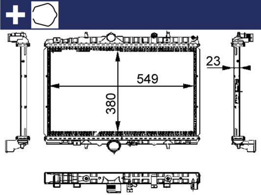 Chladič, chlazení motoru - CR392000S MAHLE - 0103.3063, 021M38, 101348