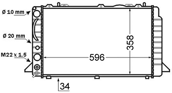 CR396000S, Chladič, chlazení motoru, Chladič, Chladič motoru, MAHLE, 001B09, 0110.2049, 03002089, 100048, 102004, 112295, 16230, 350213117600, 376714-464, 481380N, 50527, 60465A, 731422, 8A0121251, AD015R016, AI2089, KAI089, 001B09A, 376714461, AIA2089, BM1176, 8MK376714-461