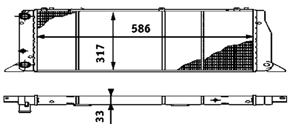 Kühler, Motorkühlung - CR403000S MAHLE - 0110.1057, 03002018, 100044