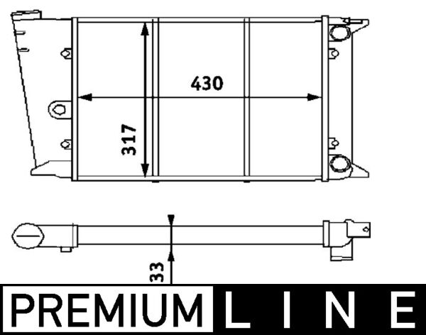 Radiator, engine cooling - CR420000P MAHLE - 01103373, 040100N, 16152