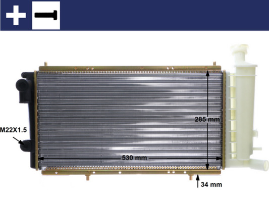 CR427000S, Kühler, Motorkühlung, Kühler, MAHLE, 007N15, 0103.3011, 060540N, 09002033, 100172, 106059, 1331.JG, 24109, 376715371, 50406, 61357, 730897, 96.029.201, CN2033, KCN033, QER1041, 1033011, 24208, 50406A, 96029201, 96.029.201.80, CNA2033, 9602920180, 96.148.094, 96148094, 96.148.094.80, 9614809480