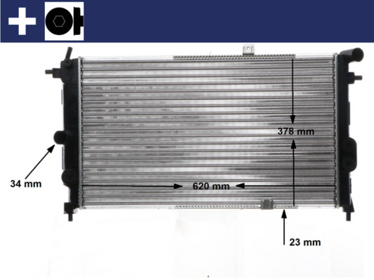 CR438000S, Kühler, Motorkühlung, Kühler, MAHLE, 0107.3047, 03096385, 100671, 121013, 13100, 150031N, 230395, 350213590000, 37002136, 376715721, 58972, 630631, DRM20022, KOL136, RA0200570, 103602, 121013/A, 1300135, 13886, 350213590003, 58973, 630641, 730395, 8MK376715-721, OL2136, RA0200571, 121051, 3096385, 350213591000, 63064A