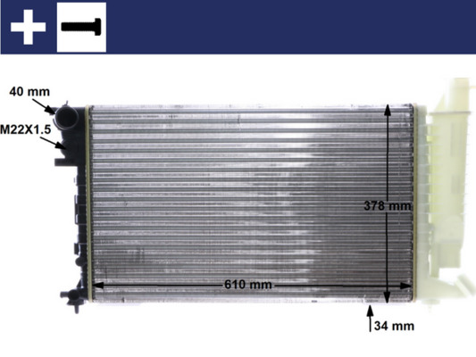 Kühler, Motorkühlung - CR481000S MAHLE - 0103.3047, 060002N, 09002123