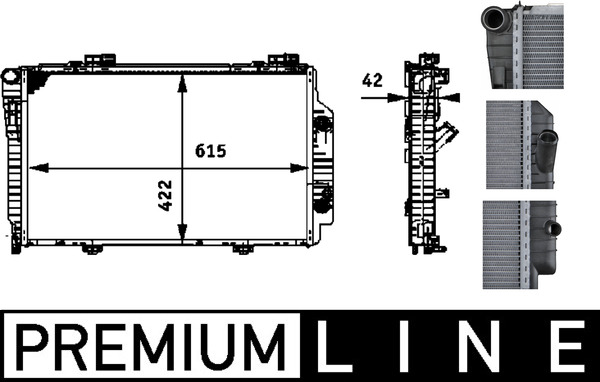 CR485000P, Kühler, Motorkühlung, Kühler, MAHLE, 120016N, 2025008103, 30002337, 376717-264, 50355, 58489, 62522, KMS337, MS2337, 2025008203, 376717261, MSA2337, 8MK376717-264, A2025008103, MS3337, A2025008203