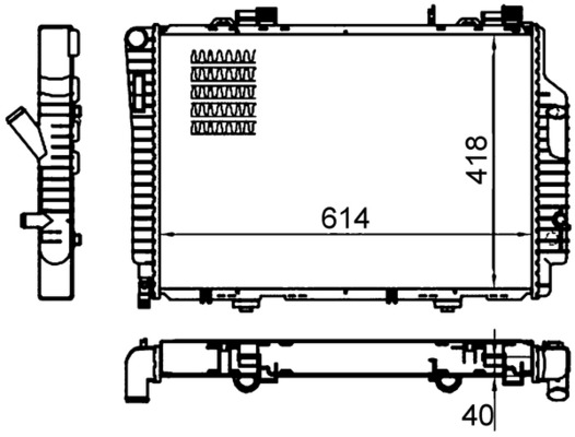 Chladič, chlazení motoru - CR485000S MAHLE - 120016N, 2025008103, 30002337