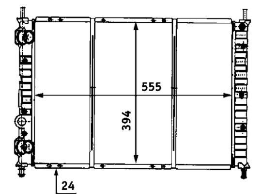 Chladič, chlazení motoru - CR525000S MAHLE - 0000007767441, 0104.3089, 011V54