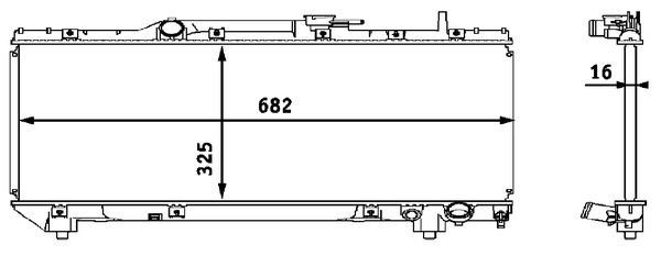 Radiator, engine cooling - CR535000S MAHLE - 0115.2078, 028N24, 101269