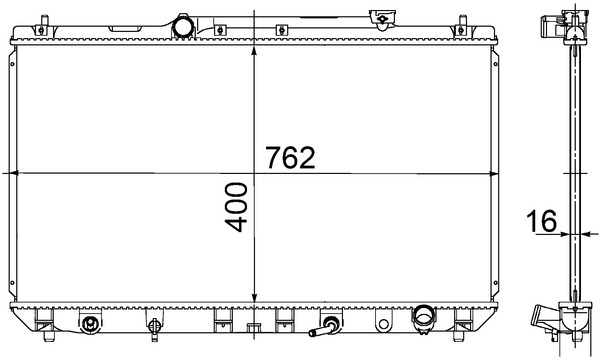 CR548000S, Chladič, chlazení motoru, Chladič, Chladič motoru, MAHLE, 102355, 1640003141, 1909, 210064N, 29301, 376718531, 53002236, 53374, 646991, 734488, TO2236, 1640003142, 210144N, 64699A, 734489, 1640003150, 1640003151, 1640003152, 164007A291, 164007A300, 164007A301, 164007A310, 164007A311