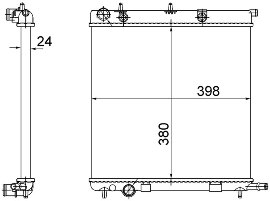 Chladič, chlazení motoru - CR556002S MAHLE - 007V18, 0103.3050, 060029N