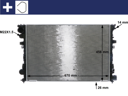 CR587000S, Radiator, engine cooling, Cooler, MAHLE, 0001482543080, 011M51, 09002208, 1482543080, 160021N, 232692, 24207, 350213102700, 376719231, 58262, 61286, CN2208, 1301Y9, 1330000, 1330.72, 1489463080, 350213866000, 61875A, 732692, CN2211, CNA2208, RA0070250, 133072, 1331ZW, CN3208, KCN208, 1330E3, 14.825.430.80, 1609537880