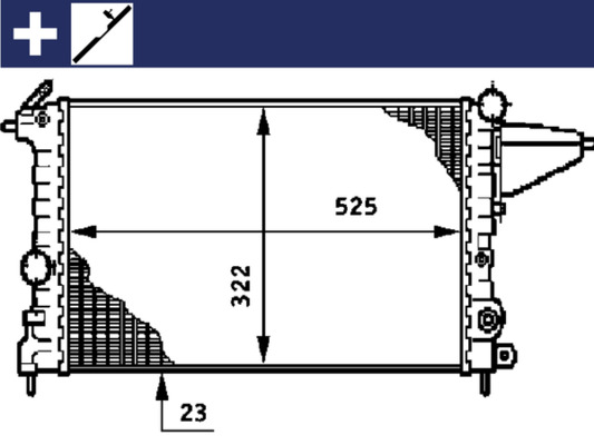 CR600000S, Chladič, chlazení motoru, Chladič, Chladič motoru, MAHLE, 0107.2020, 020V12, 100726, 121009, 13190, 150950N, 26611, 350213501003, 37002161, 376719561, 63223, 883877, 90264491, KOL161, OL2161, 350213189100, 58775, 632231, 8MK376719-561, OLA2161, 359000300530, 63223A, OP050R012