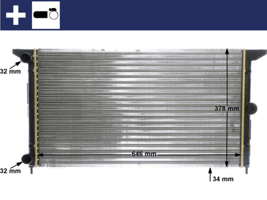 Kühler, Motorkühlung - CR607000S MAHLE - 0105.3053, 012V09, 040470N